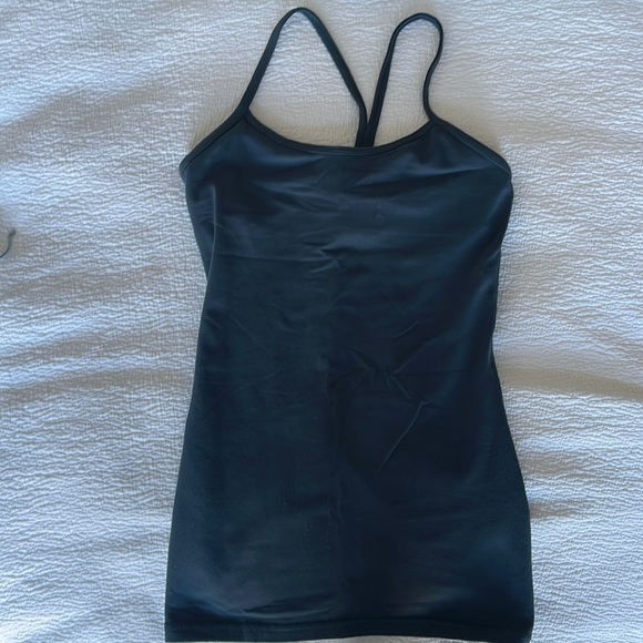 Lululemon Power Y Workout Tank, size 4, Blueish Grey - Picture 1 of 4